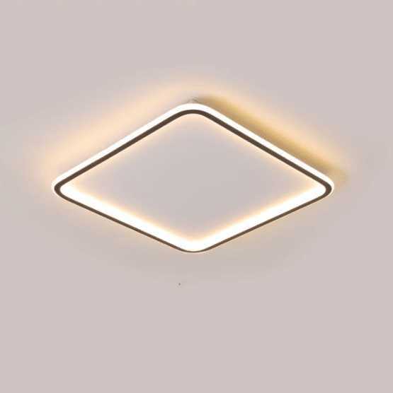 plafon luminaria sobrepor aro anel quadrado de aluminio e luz de led micaza luminarias Miresa Lustres e arandelas em promocao e barato
