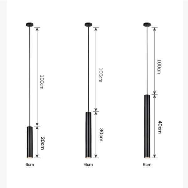 L mpada led suspensa com controle de intensidade de tubo longo com cilindro para decora o 5 luminarias Miresa Lustres e arandelas em promocao e barato