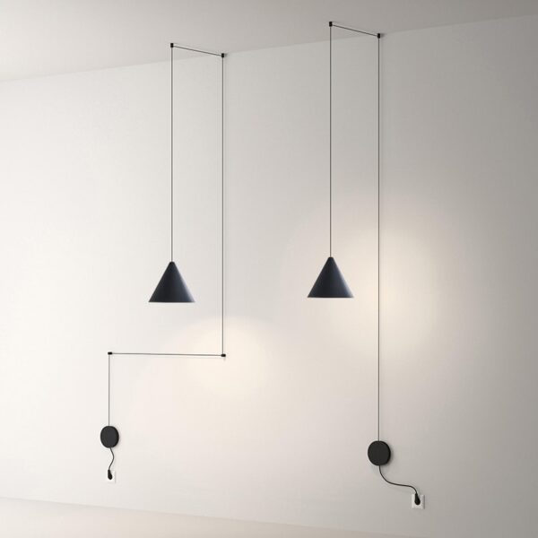 Lumin ria suspensa com design geom trico para sala de estar fio longo luzes led lumin luminarias Miresa Lustres e arandelas em promocao e barato