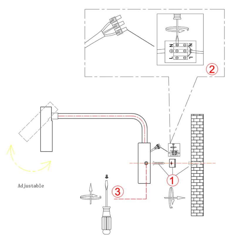 Arandela moderna parede de led Miresa