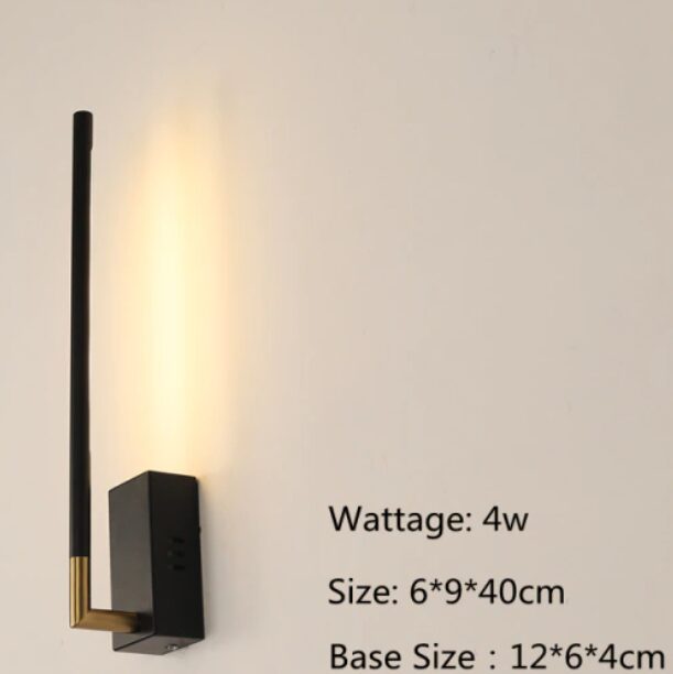 arandela minimalista barras dourado com 1 luzes de led 4w micaza luminarias Miresa Lustres e arandelas em promocao e barato