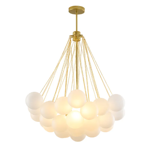 Lustre moderno bolas vidro