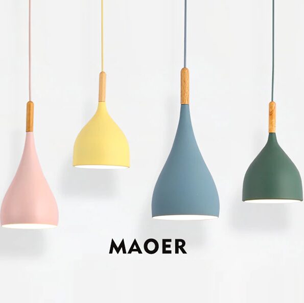 pendente moderno aluminio colorido micaza garrafa luminarias Miresa Lustres e arandelas em promocao e barato