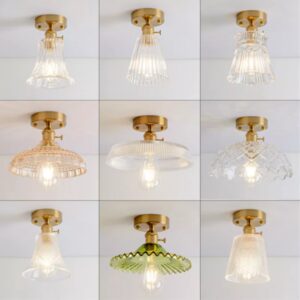Plafon dourado vintage vidro miresa