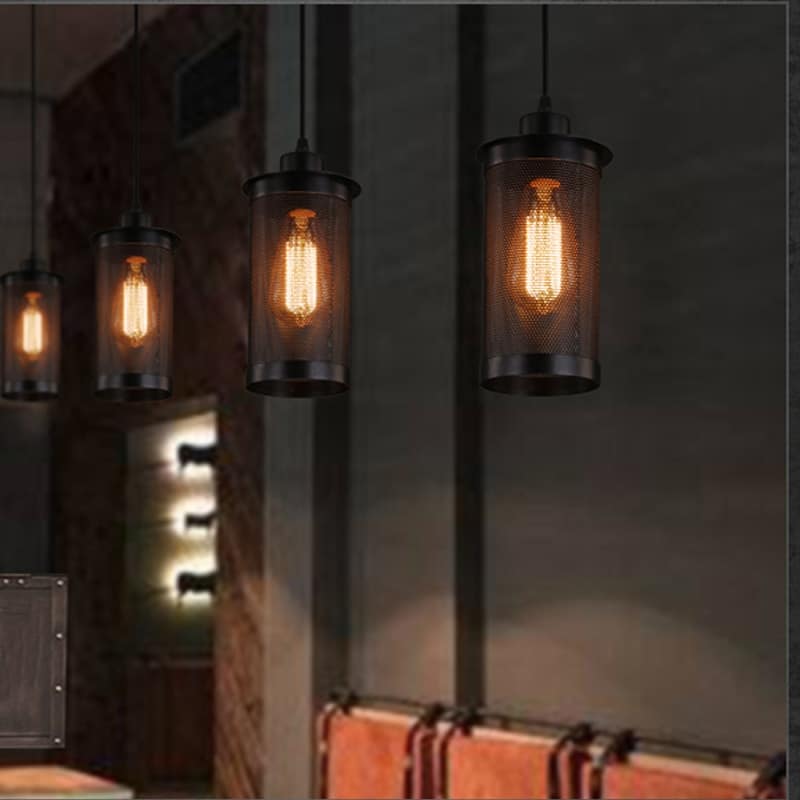 Lumin ria pendente de ferro industrial l mpada pendente retr americana para restaurante bar caf quarto 2 luminarias Miresa Lustres e arandelas em promocao e barato