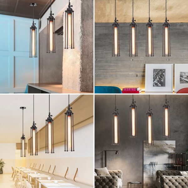 Luz suspensa estilo loft lumin ria suspensa para decora o de restaurante corredor interior retr 1 luminarias Miresa Lustres e arandelas em promocao e barato