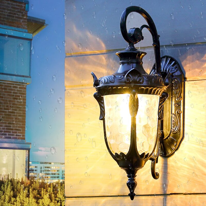 arandela colonial industrial vintage antiga de aluminio e vidro micaza luminarias Miresa Lustres e arandelas em promocao e barato