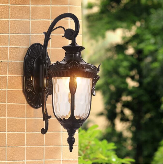 arandela colonial industrial vintage antiga de aluminio e vidro micaza 4 luminarias Miresa Lustres e arandelas em promocao e barato