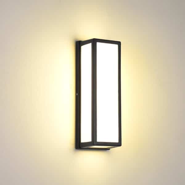 Lumin ria de parede externa em led com sensor de movimento prova d gua 2 luminarias Miresa Lustres e arandelas em promocao e barato