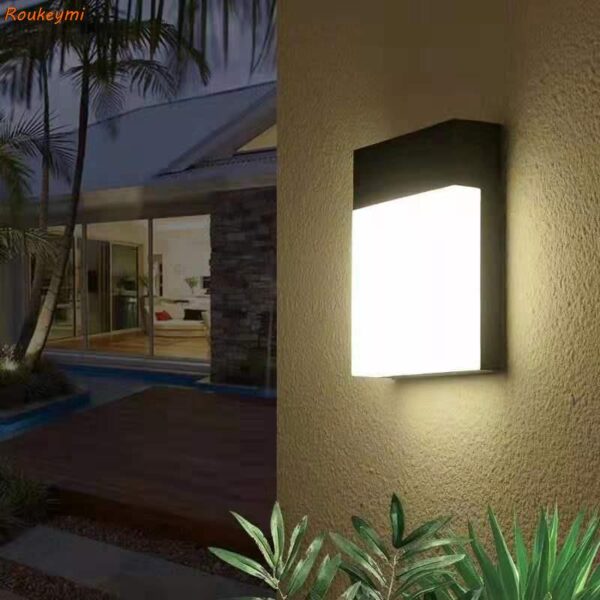 Lumin ria de parede externa prova d gua com sensor de movimento luz de led para luminarias Miresa Lustres e arandelas em promocao e barato