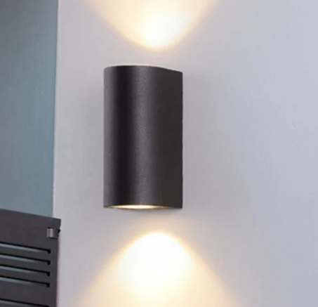 arandela led aluminio preto jardim varandas sacadas micaza single k 10w 15cm arredondado luminarias Miresa Lustres e arandelas em promocao e barato