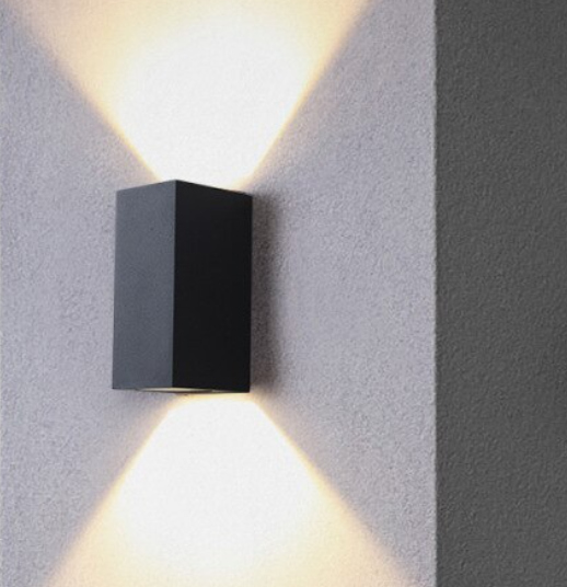 arandela led aluminio preto jardim varandas sacadas micaza single k 10w 15cm quadrado luminarias Miresa Lustres e arandelas em promocao e barato