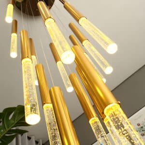 Lustre dourado bolhas ar miresa