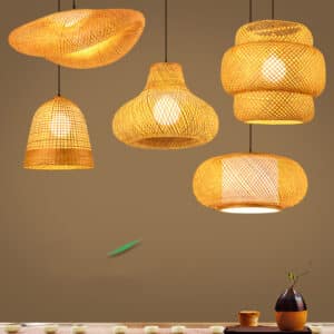 Lustre bambu rattan chapéu miresa