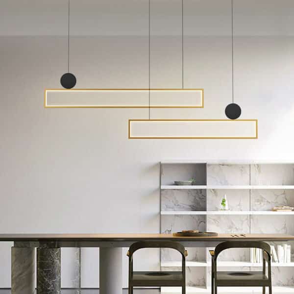 Lustre minimalista retangular longa - Image 3