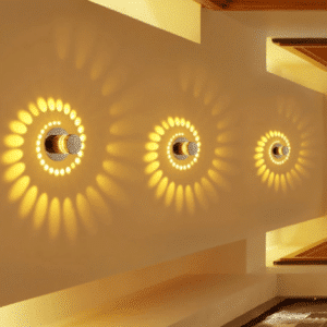 Arandela RGB led 3w luz efeito espiral