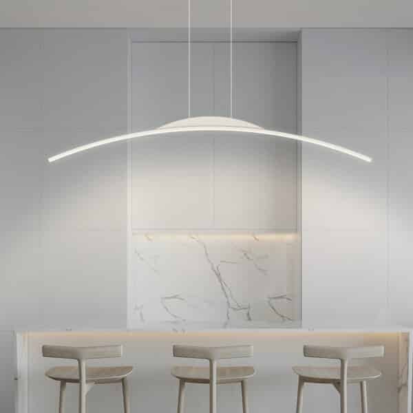 Designer de restaurante lustre ins nordic minimalista dinamarqu s mesa barra criativo palavra led tira moderna 3 luminarias Miresa Lustres e arandelas em promocao e barato