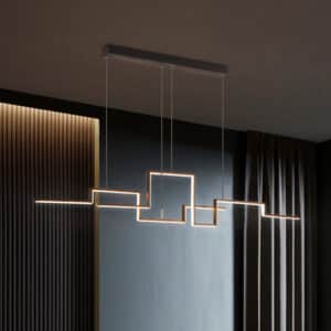 Lustre minimalista geometria longa miresa