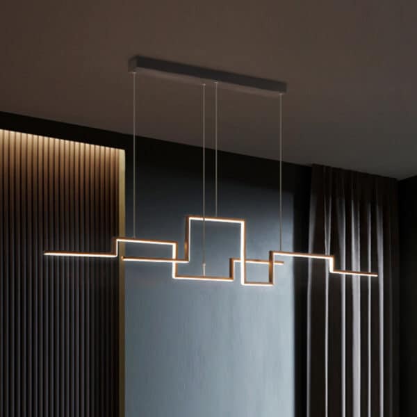 Lustre minimalista geometria longa miresa