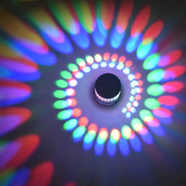 Arandela RGB led 3w luz efeito espiral - Image 3