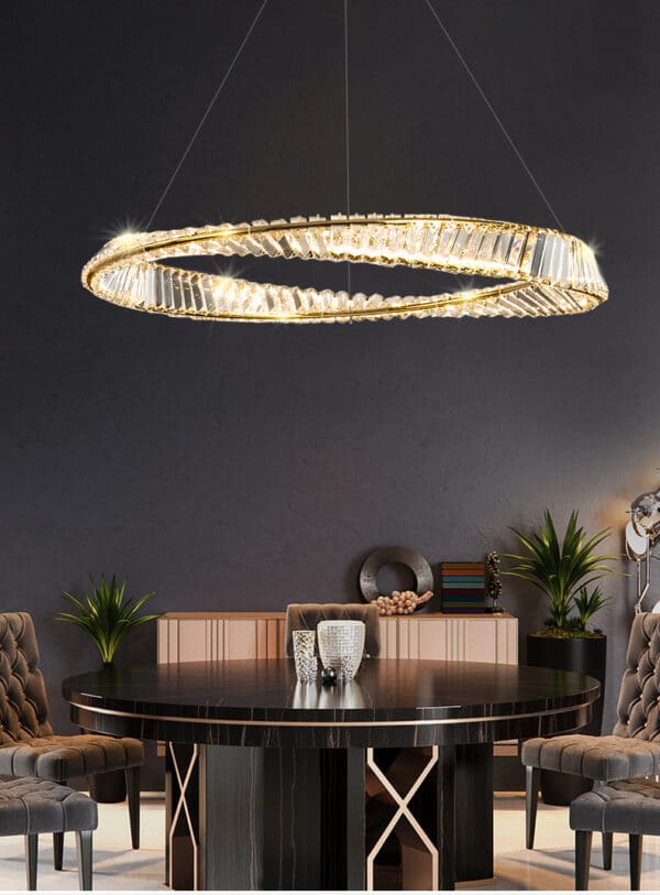 Lustre argola cristal k9 Miresa