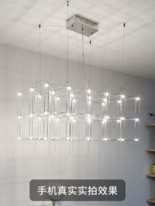 Lustre led areia cubo estrelado miresa