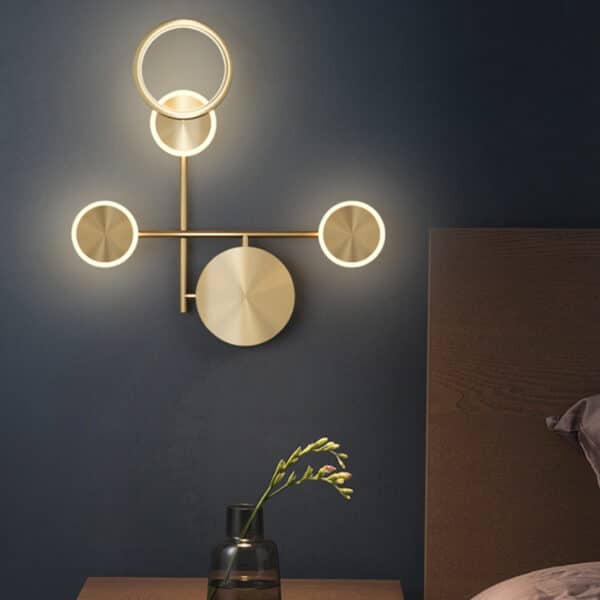 Nordic luxo interior l mpada de parede led para o quarto cabeceira fundo ouro preto luz luminarias Miresa Lustres e arandelas em promocao e barato