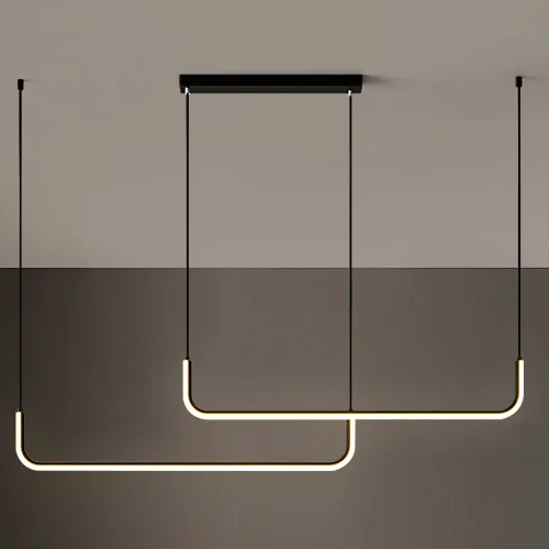 lustre curvas tubular minimalista
