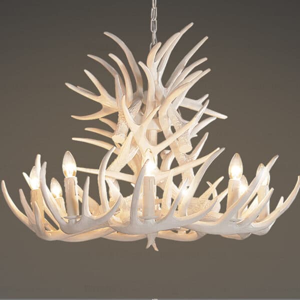 Lustre retr de resina com pingente lumin ria de cervo para decora o de casa sala 1 luminarias Miresa Lustres e arandelas em promocao e barato