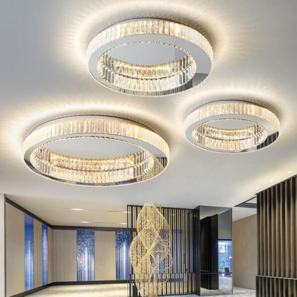 Plafon led redondo cromado miresa