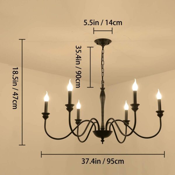 Ganeed Rustic Classic LED Iron Chandelier Hanging Light Fixture Pendant Lamp for Kitchen Living Dining Room 2 luminarias Miresa Lustres e arandelas em promocao e barato