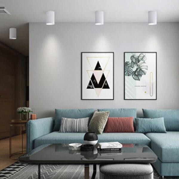 Holofote de led para decora o lumin ria de teto feita em alum nio com tubo 2 luminarias Miresa Lustres e arandelas em promocao e barato