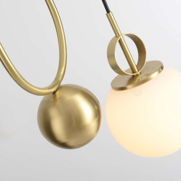 Lumin ria suspensa com globo de vidro candelabro moderno de led com polia de vidro para 3 luminarias Miresa Lustres e arandelas em promocao e barato