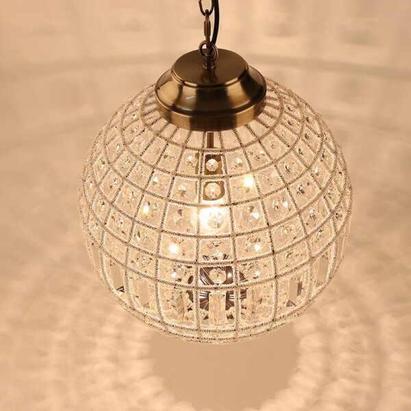 Lustre retr vintage estilo imperial bola grande l mpada led de cristal moderno ilumina o e27 1 luminarias Miresa Lustres e arandelas em promocao e barato