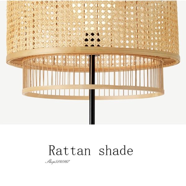 Nordic l mpada de assoalho do vintage luzes suporte retro rattan abajur ilumina o ch o 2 luminarias Miresa Lustres e arandelas em promocao e barato