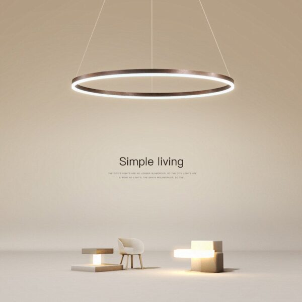 Miresa Lustre alumínio minimalista argola