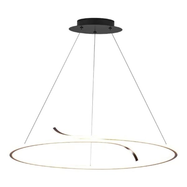 Lustre argola minimalista alumínio - Image 2