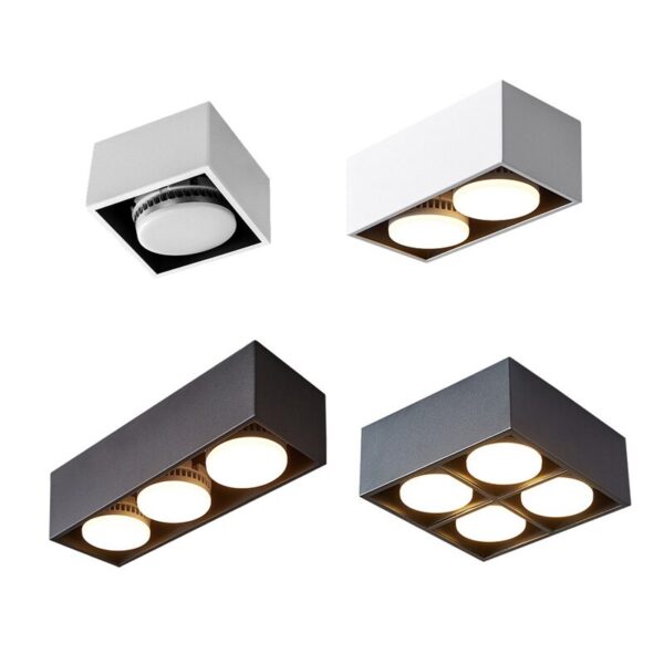 A montagem em superf cie n o pode ser escurecido quadrado conduziu downlight com substitu vel 1 luminarias Miresa Lustres e arandelas em promocao e barato