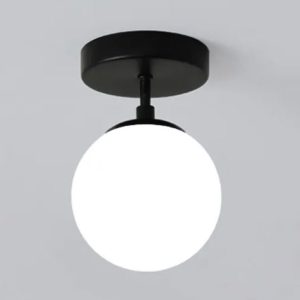 Plafon bola vidro branco
