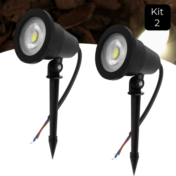 Conjunto com Kit 2 Espeto Jardim Led 7w - Image 4