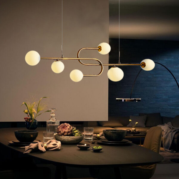 Lustre contemporâneo bola vidro