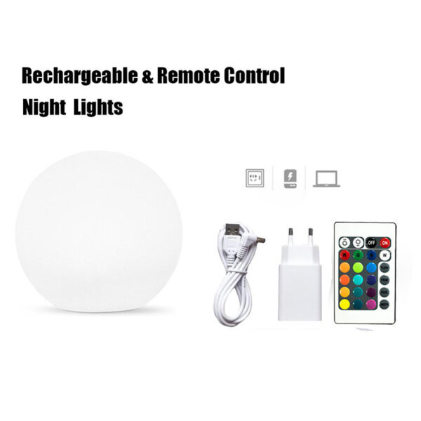 Luminária bola para jardim led recarregável - Image 4