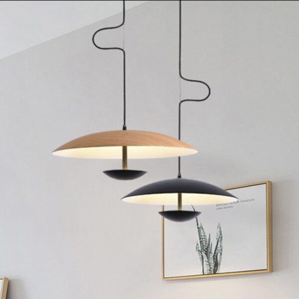 Nordic Design LED Pendant Lights Gr o de madeira Preto Lumin ria suspensa Decora o de 1 luminarias Miresa Lustres e arandelas em promocao e barato