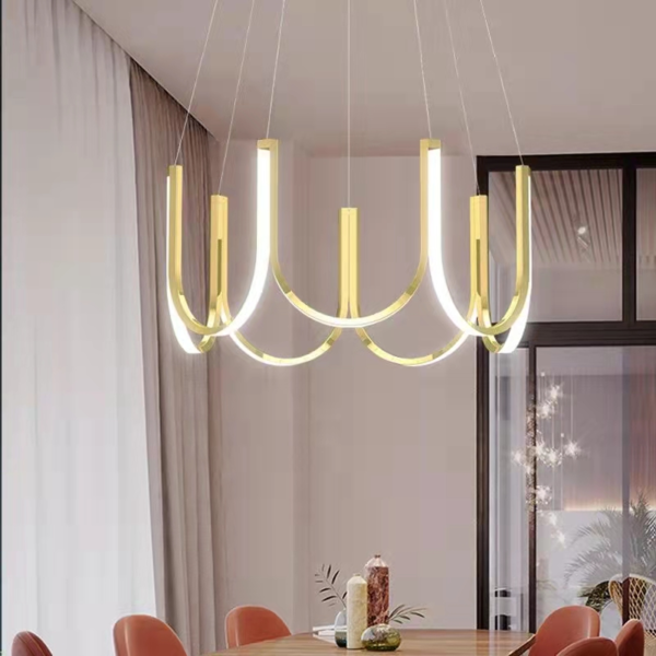 Lustre minimalista em forma de U