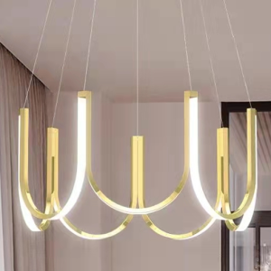 Lustre minimalista em forma de U