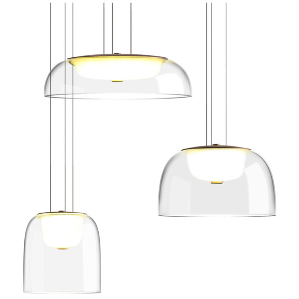 Modern LED Glass Pendant Light L mpada Pendurada Transparente Ilumina o Nordic Living Dining Room Luzes 3 luminarias Miresa Lustres e arandelas em promocao e barato