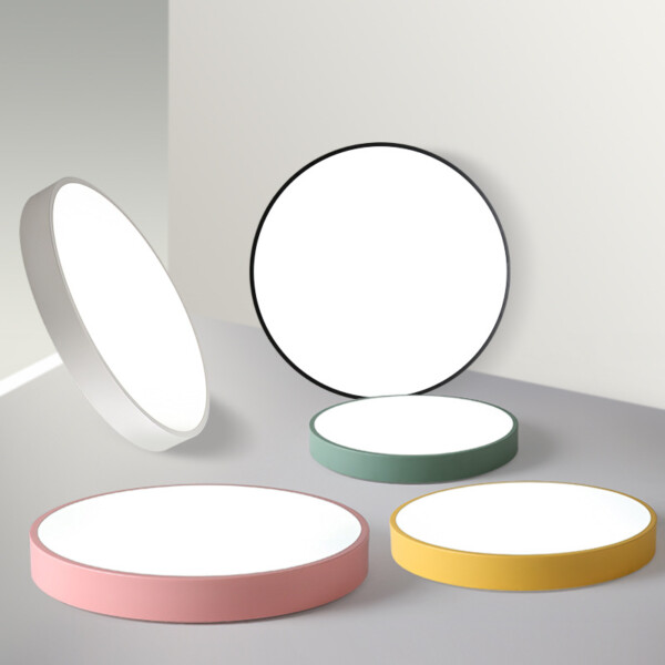 Plafon led alumínio colorido moderno redondo