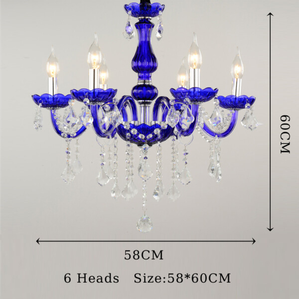 Luxo azul lustre de teto cristal para sala estar quarto decora o pendurado l mpadas restaurante 1 luminarias Miresa Lustres e arandelas em promocao e barato