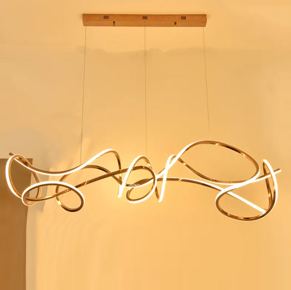 Lustre Moderno Linhas Orgânicas Minimalista