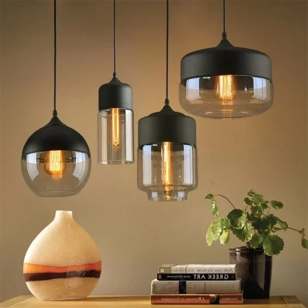 Nordic LED Glass Pendant Lights Lumin rias Modernas Arte Em Madeira Criativa Quarto Jantar Sala De 1 luminarias Miresa Lustres e arandelas em promocao e barato